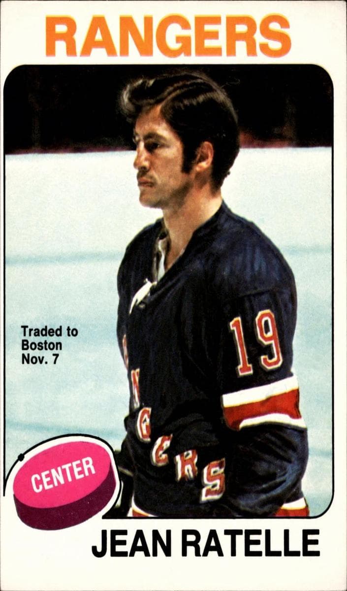 Jean Ratelle 1975 topps Topps