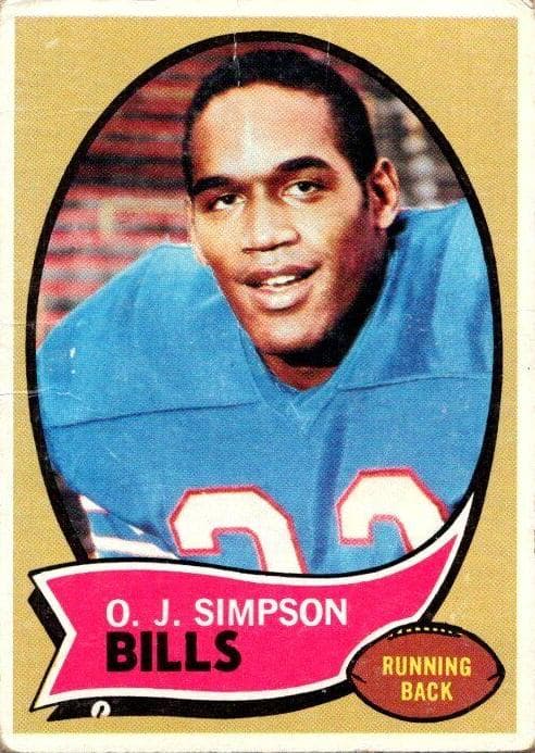 O.J. Simpson 1970 topps Topps