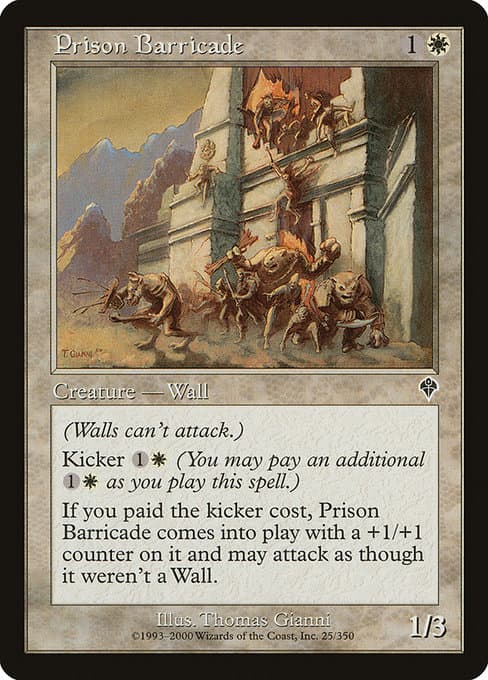 Prison Barricade 2000 Magic: The Gathering Invasion Foil