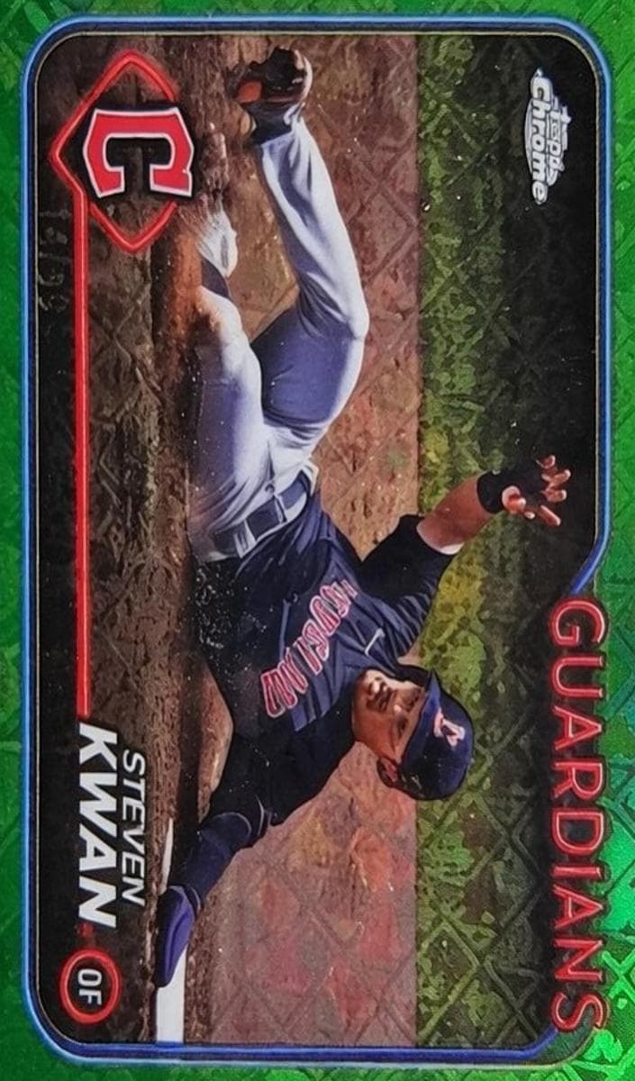 Steven Kwan 2024 topps Topps Chrome Logofractor Edition