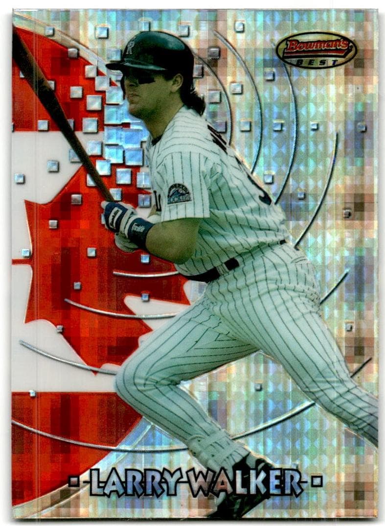 Larry Walker 1997 bowman International Best Baseball Atomic Refractor