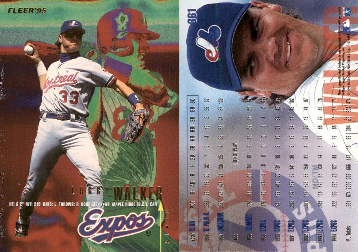 Larry Walker 1995 fleer Fleer