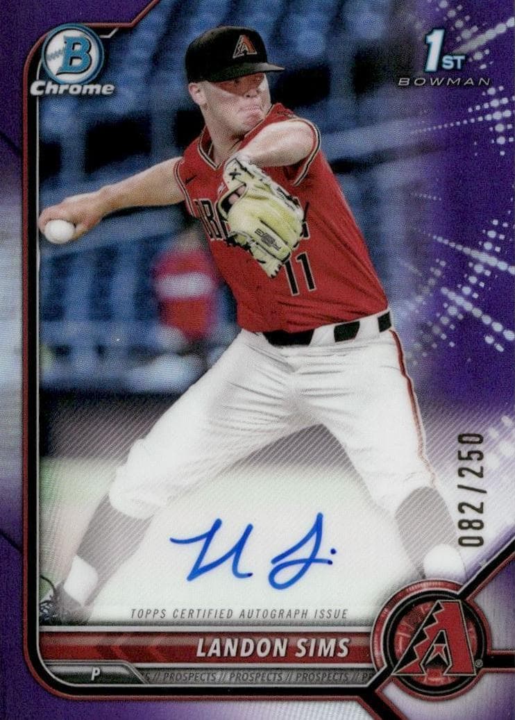 Landon Sims trading card
