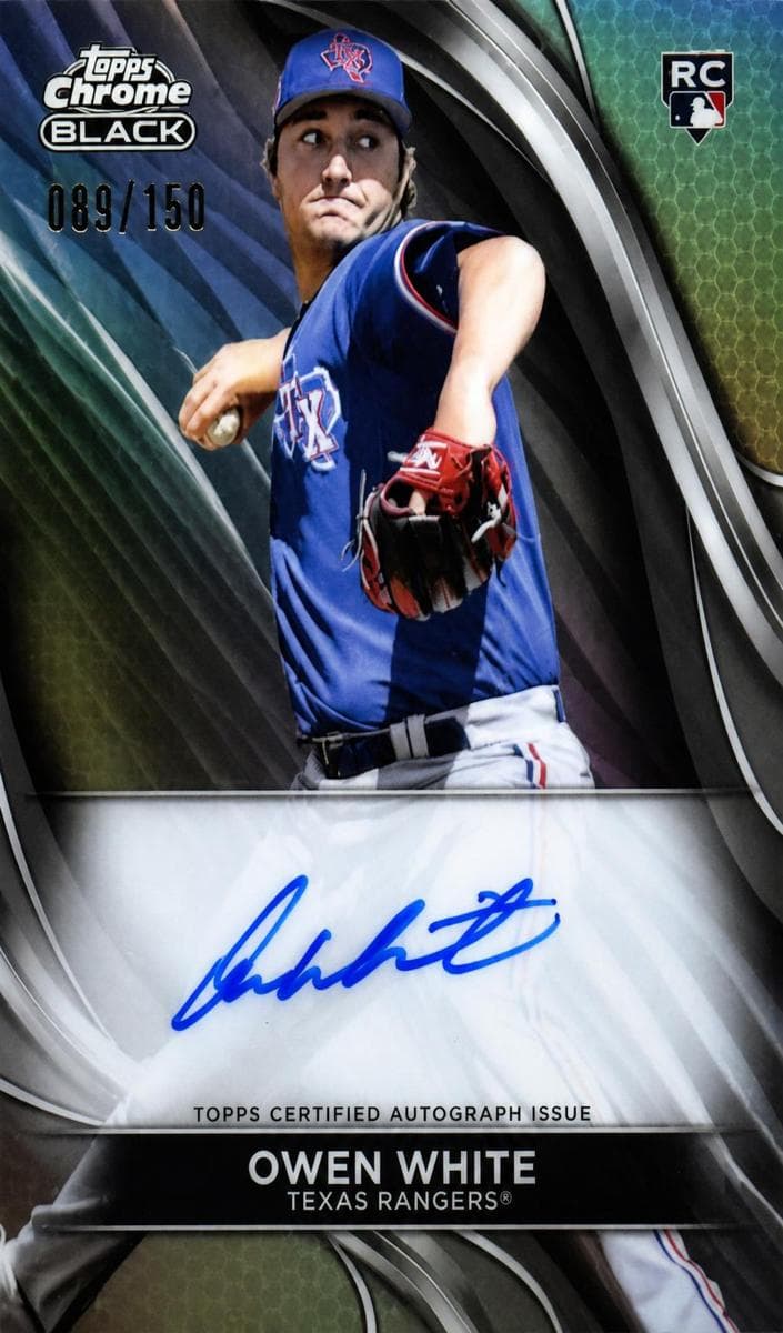 Owen White 2024 topps Topps Chrome Black