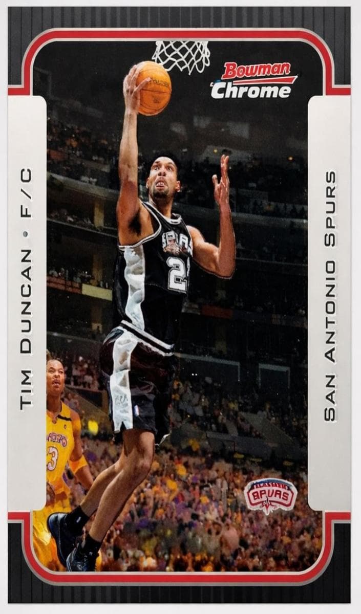 Tim Duncan 2003 bowman Rookies & Stars Chrome