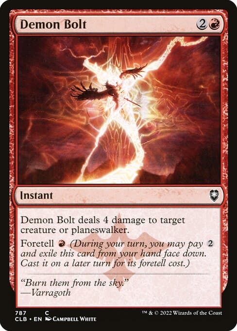 Demon Bolt 2022 Magic: The Gathering Commander Legends: Battle for Baldur's Gate