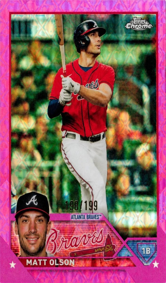 Matt Olson 2023 topps Topps Chrome Logofractor Edition