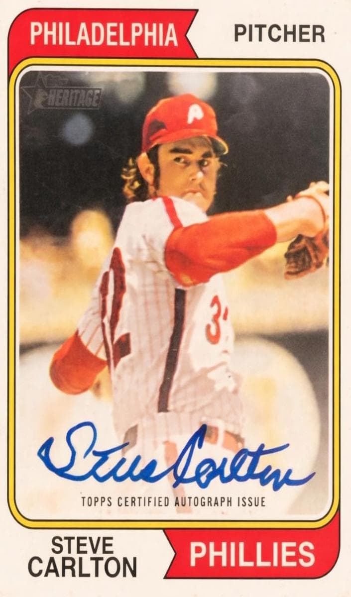 Steve Carlton 2023 topps Topps Heritage