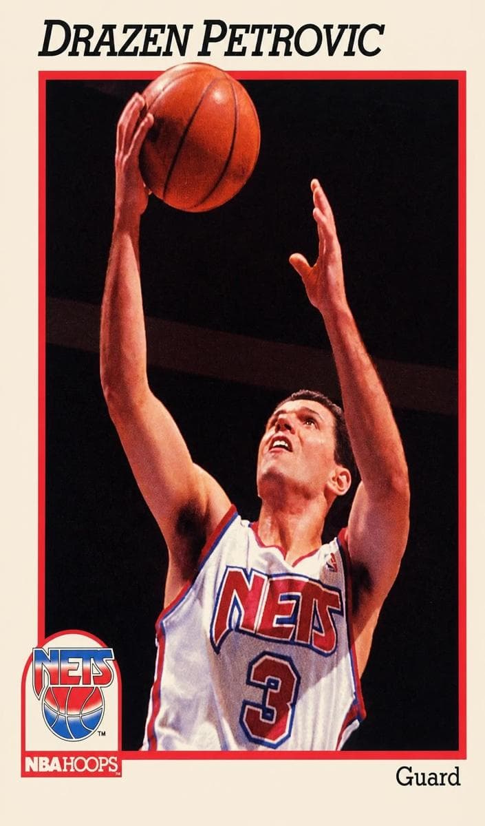 Drazen Petrovic 1991 panini Hoops