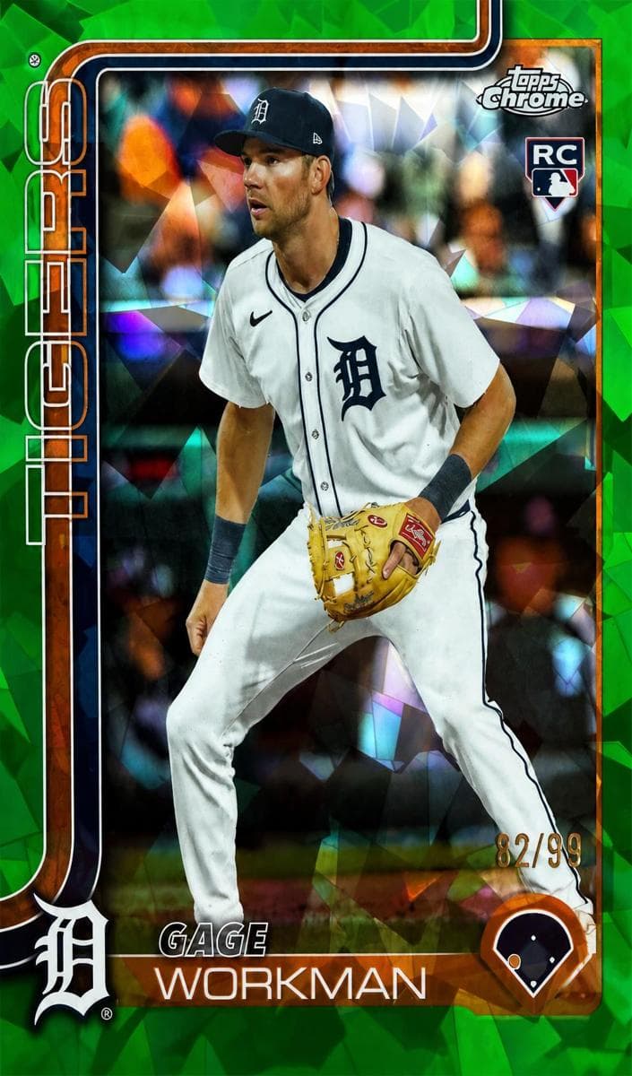 Gage Workman 2025 topps Topps Chrome Update Sapphire