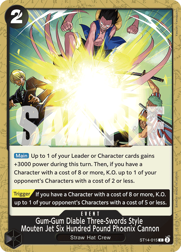Gum-Gum Diable Three-Swords Style Mouten Jet Six Hundred Pound Phoenix Cannon #ST14-015