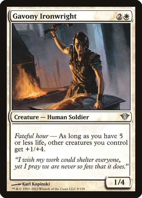 Gavony Ironwright 2012 Magic: The Gathering Dark Ascension
