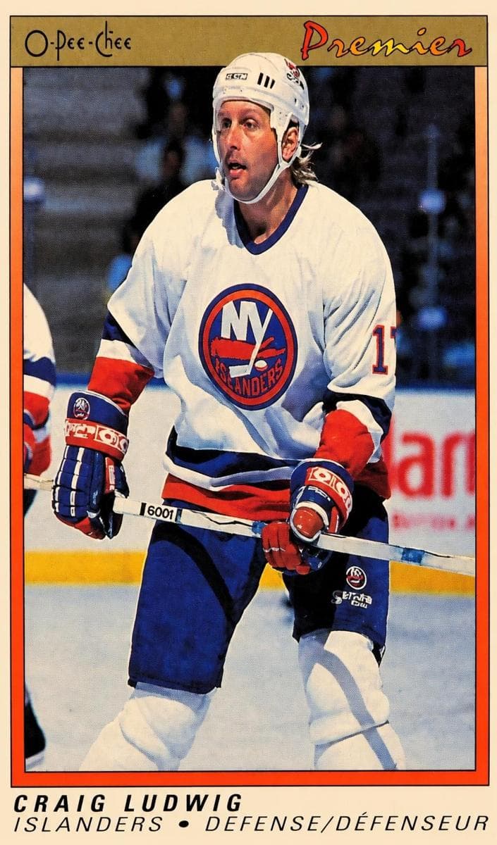 Craig Ludwig 1990 topps O-Pee-Chee Premier