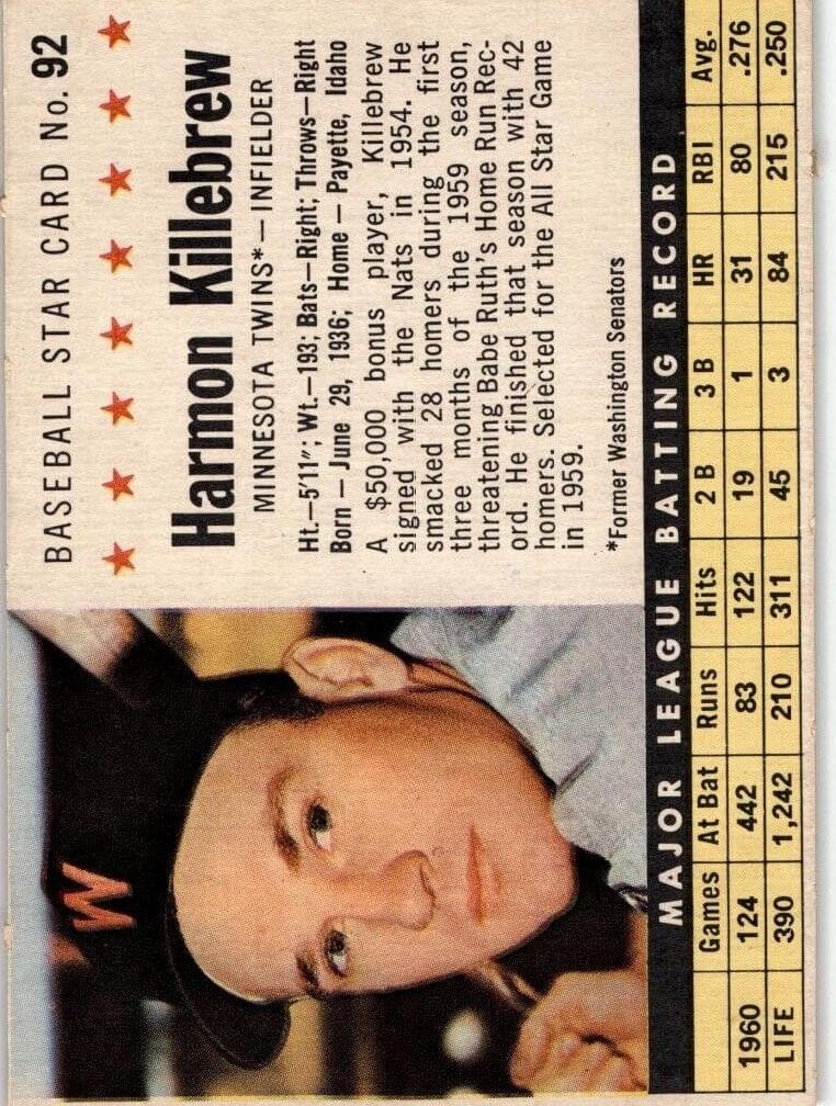 Harmon Killebrew #92