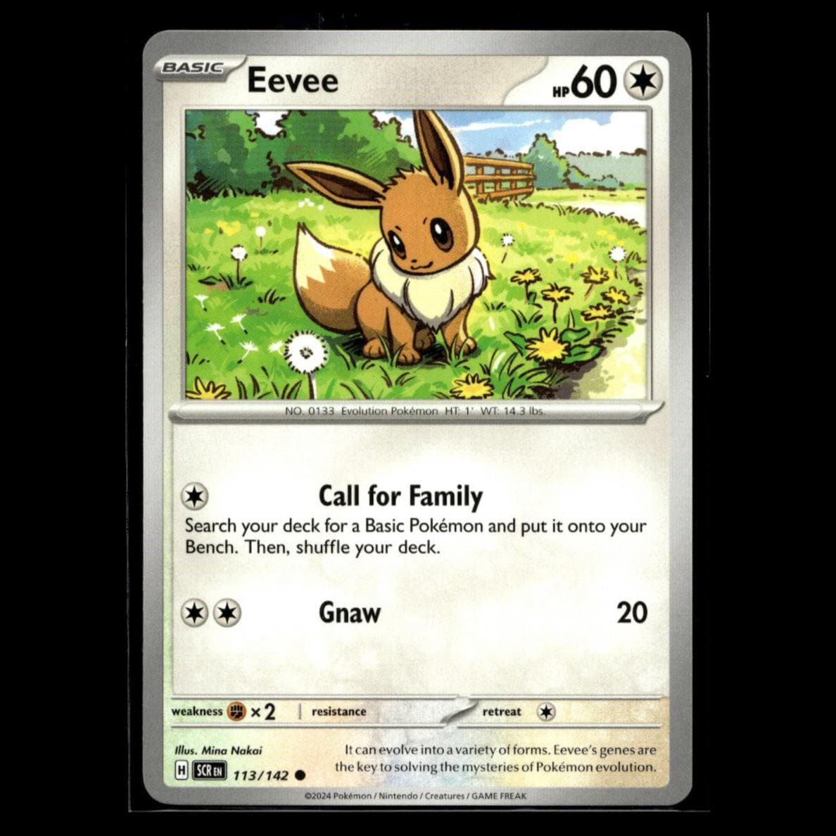 Eevee trading card