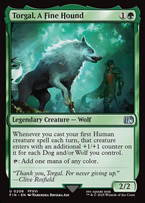 Torgal, A Fine Hound 2025 Magic: The Gathering Final Fantasy Borderless