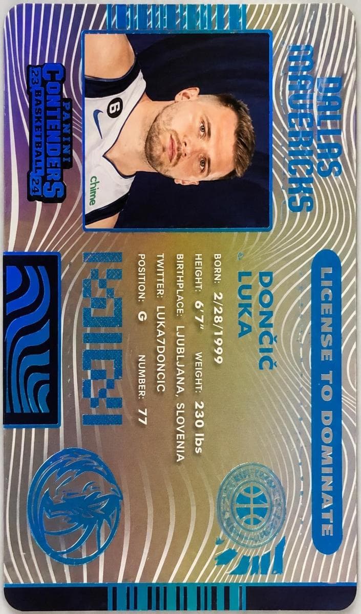 Luka Doncic 2022 panini Panini Contenders