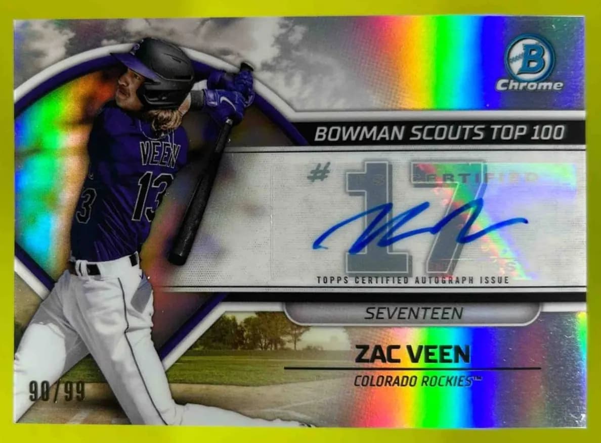 Zac Veen 2023 bowman Bowman
