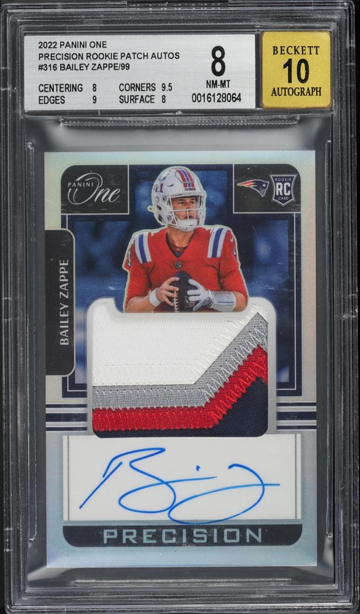 Bailey Zappe 2022 panini Panini One