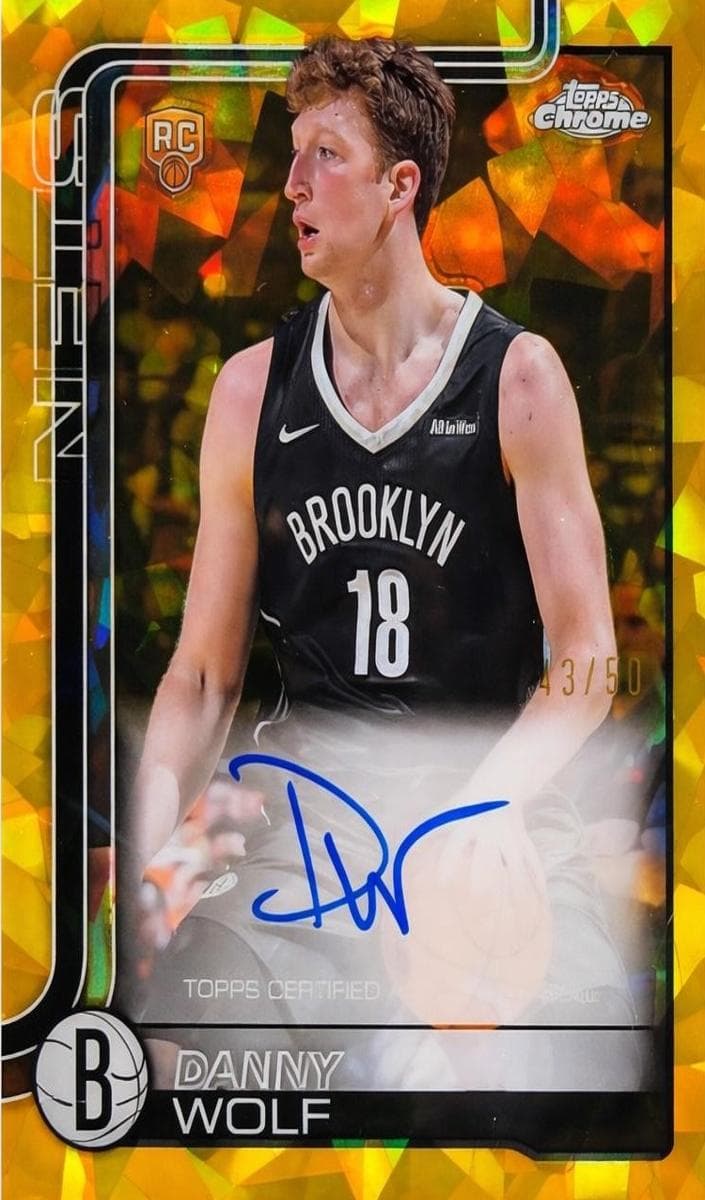 Danny Wolf 2025 topps Topps Chrome Sapphire