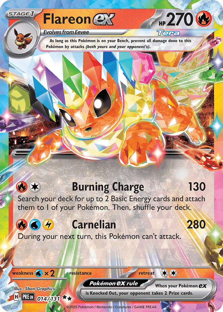 Flareon ex 2025 Pokemon Japanese Start Deck 100 Battle Collection