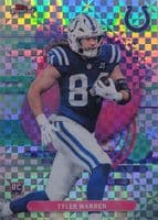 Tyler Warren 2025 topps Topps Finest Uncommon - Blue Refractor