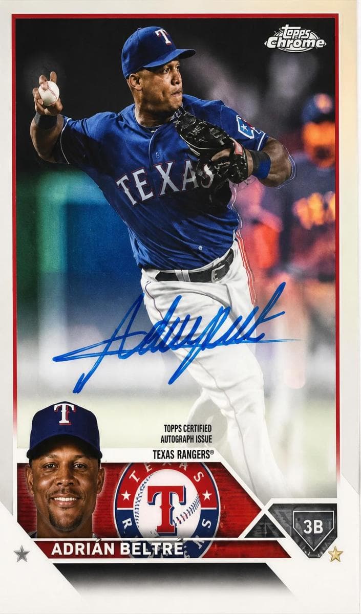 Adrián Beltré 2023 topps Topps Chrome Update