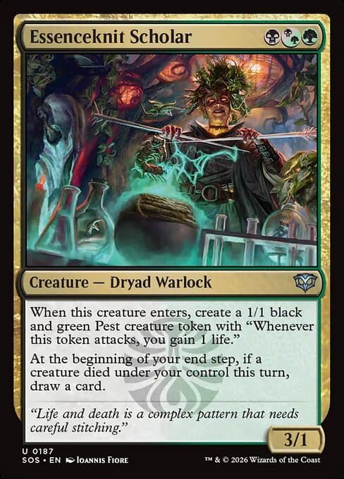 Essenceknit Scholar 2026 Magic: The Gathering Secrets of Strixhaven