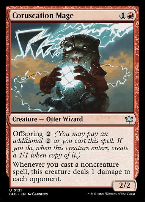 Coruscation Mage 2024 Magic: The Gathering Bloomburrow Token