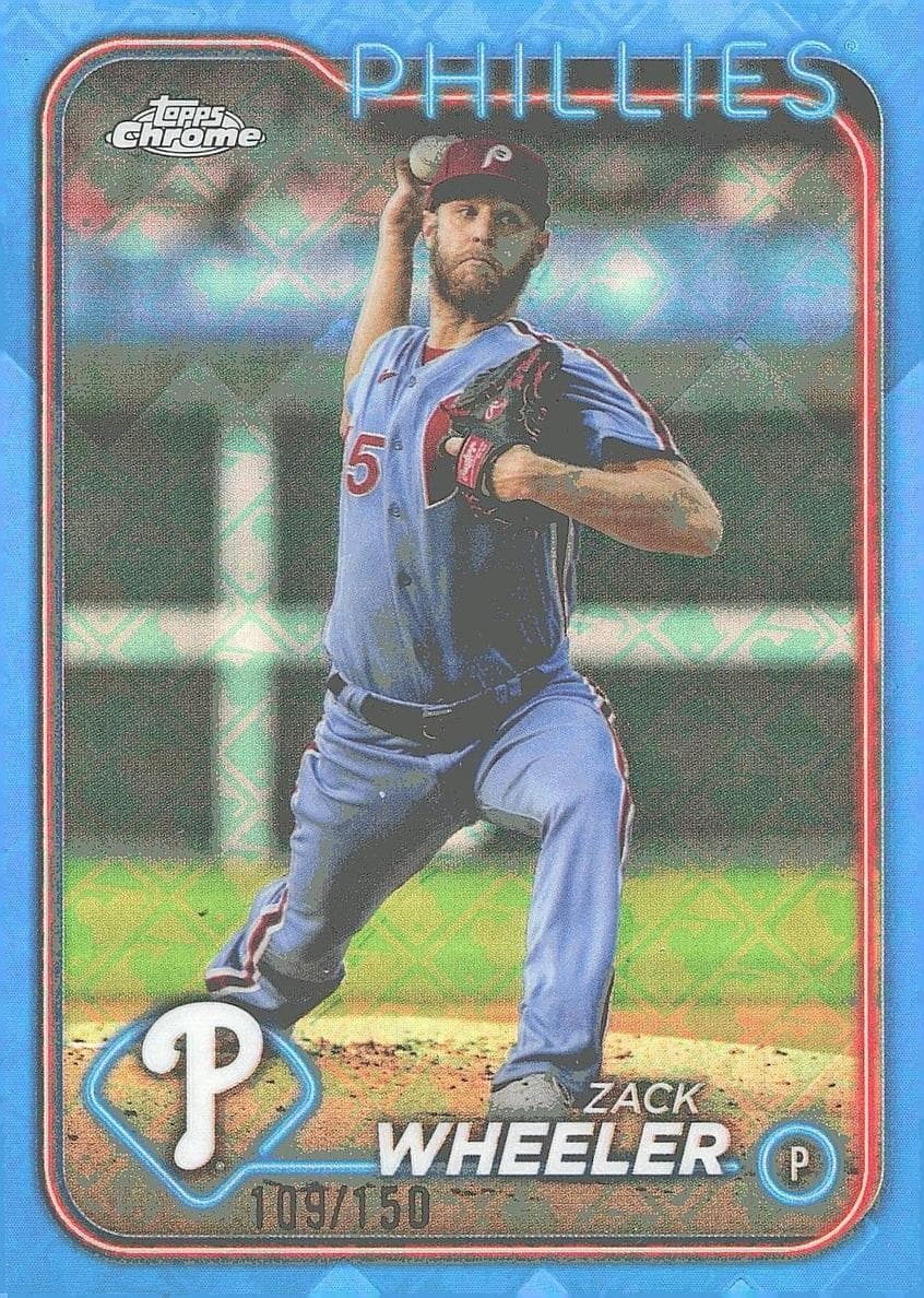Zack Wheeler 2024 topps Topps Chrome Logofractor Edition