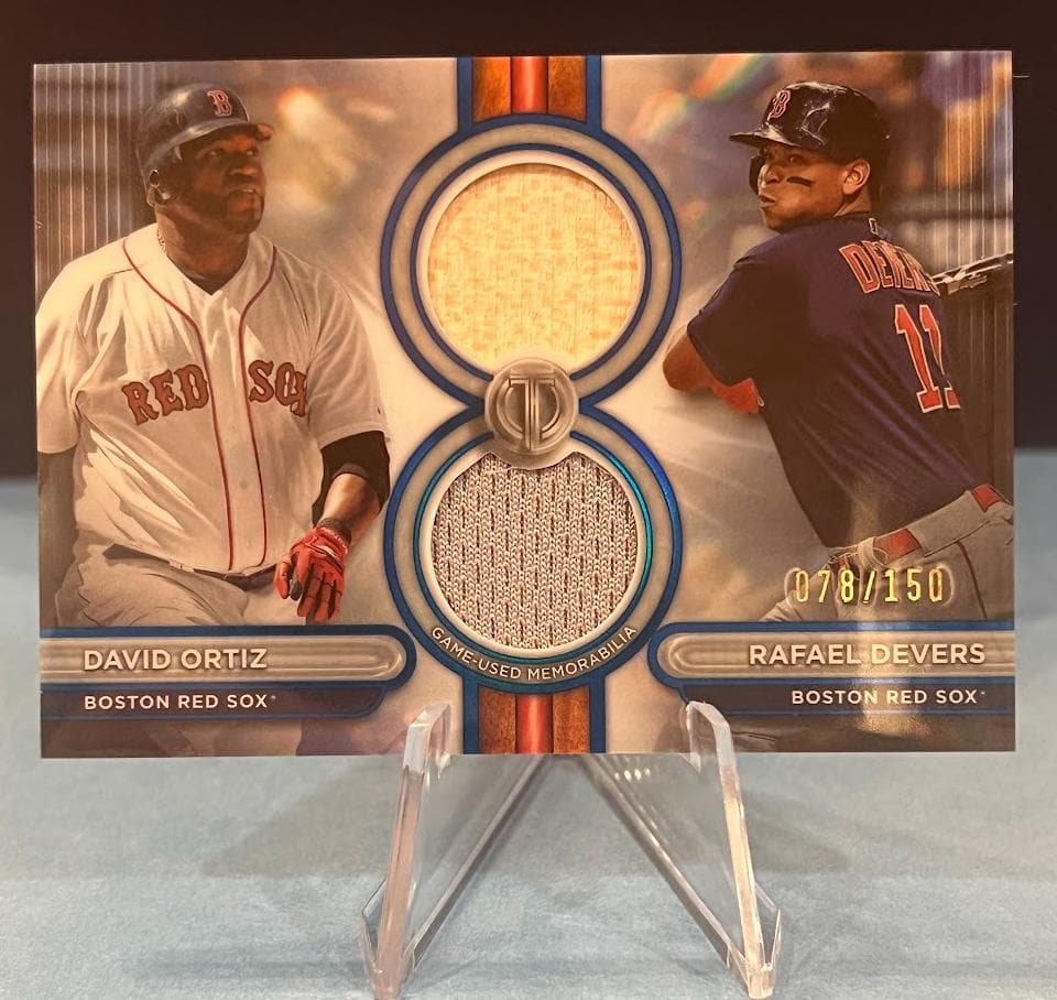 David Ortiz / Rafael Devers trading card