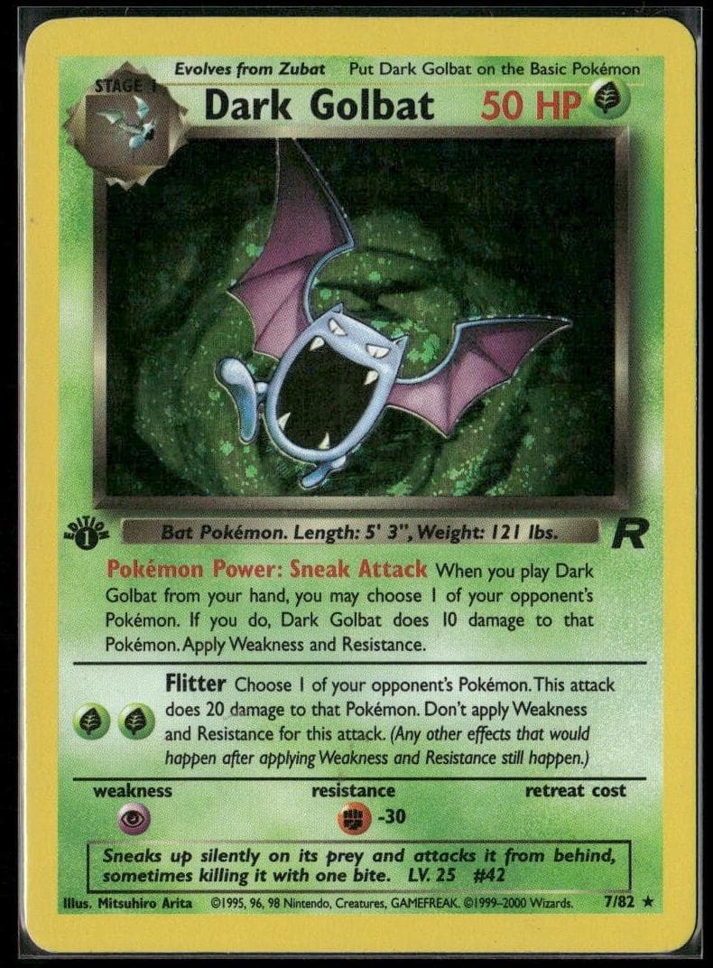 Dark Golbat trading card