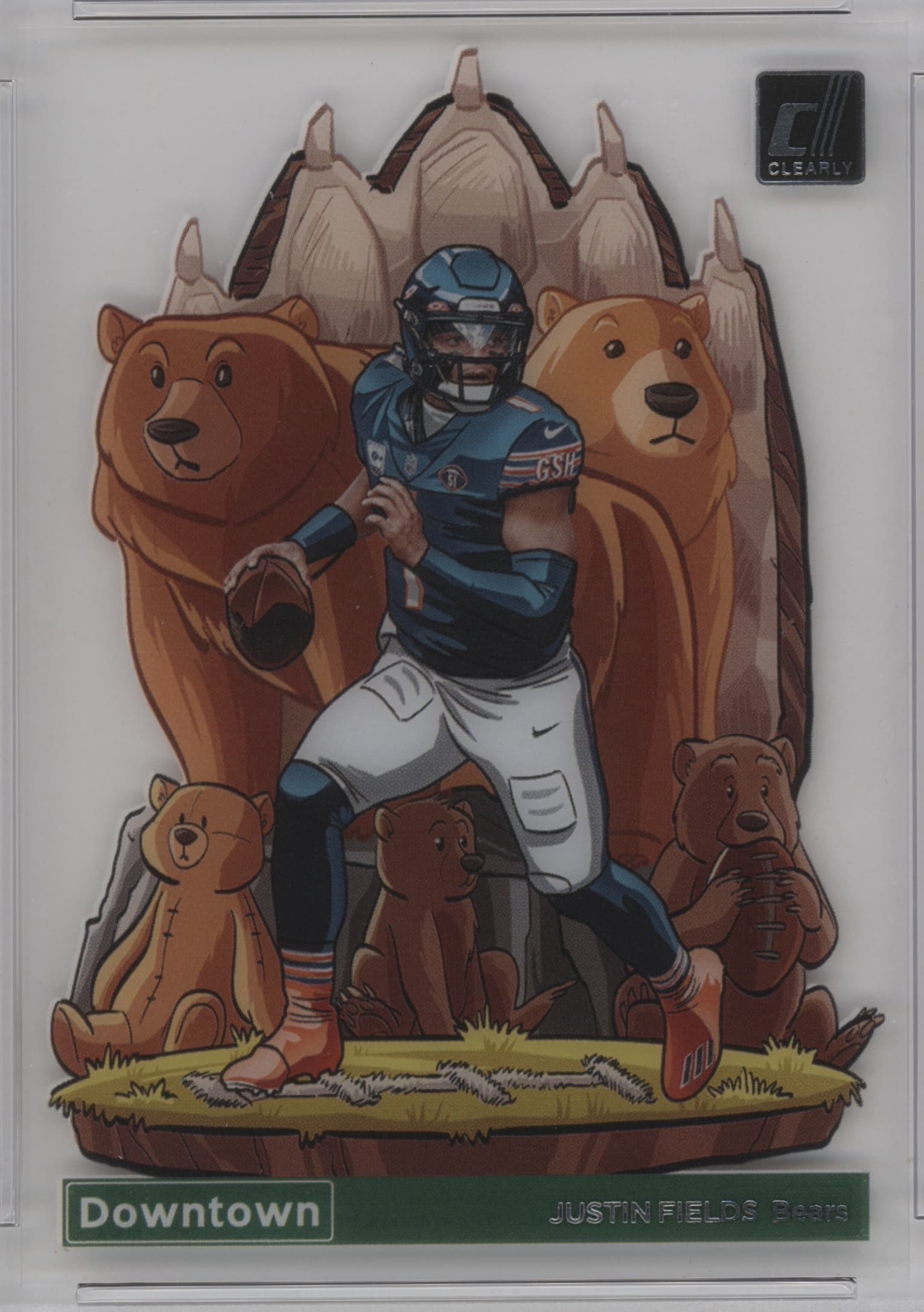 Justin Fields 2023 panini Clearly Donruss