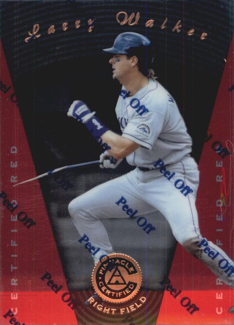 Larry Walker 1997 panini Pinnacle Certified