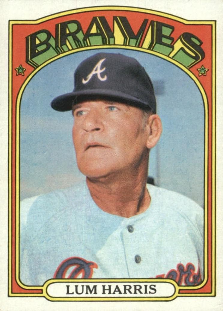 Lum Harris 1972 topps Topps