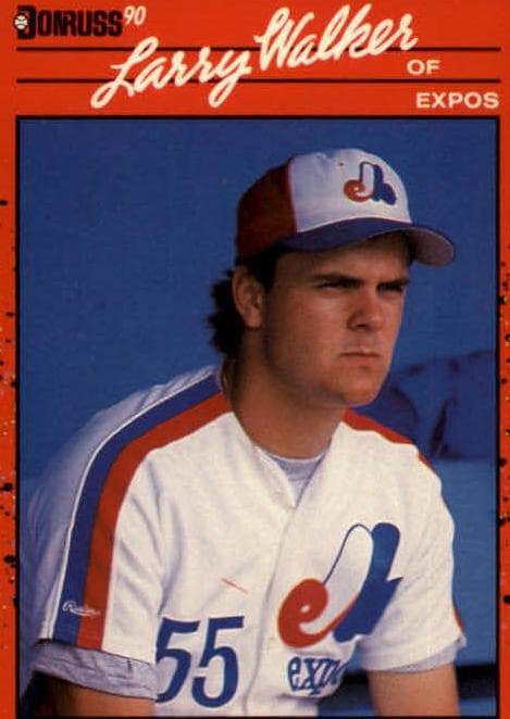 Larry Walker 1990 panini Donruss