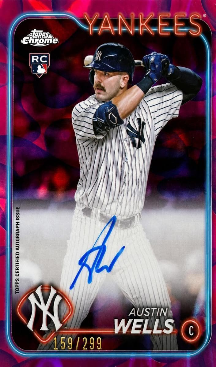 Austin Wells 2024 topps Topps Chrome Update