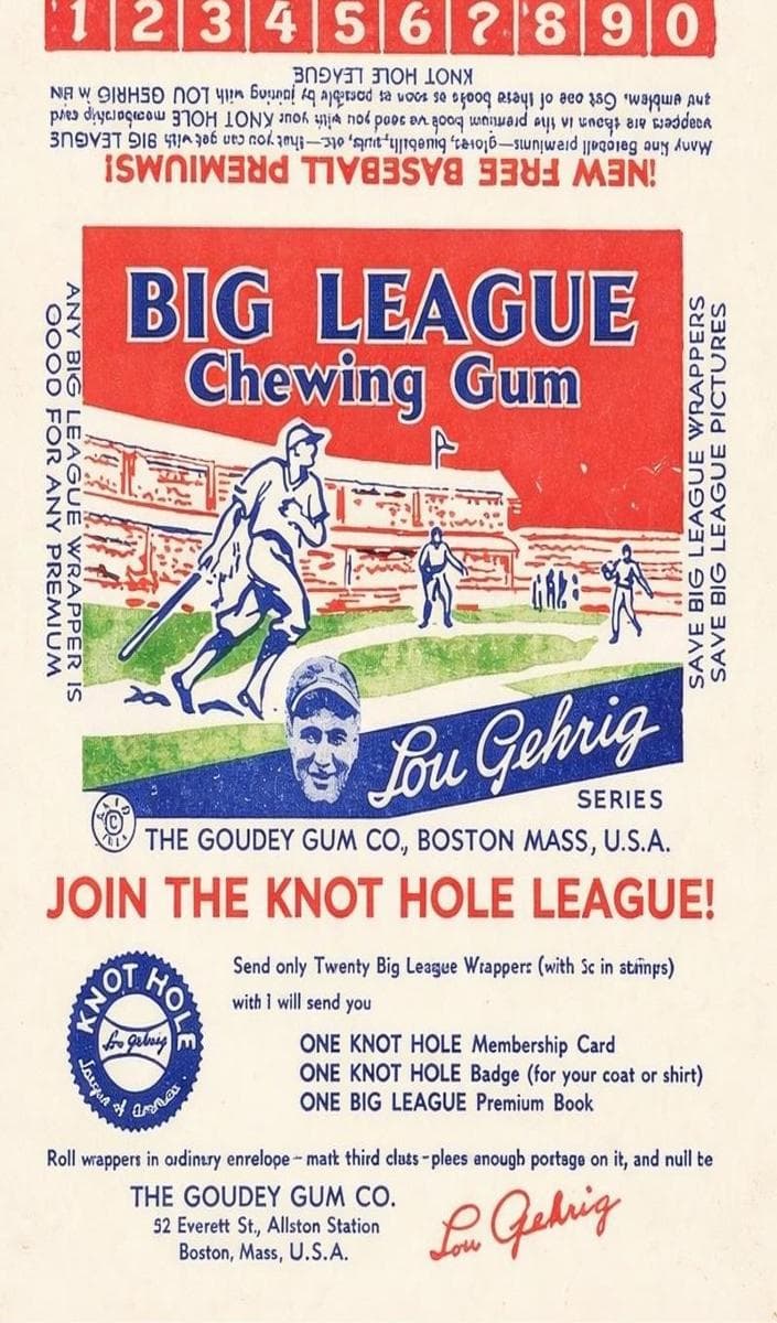 Lou Gehrig 1934 unknown Goudey