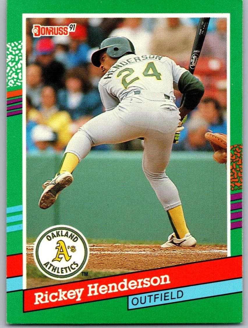 Rickey Henderson 1991 panini Donruss