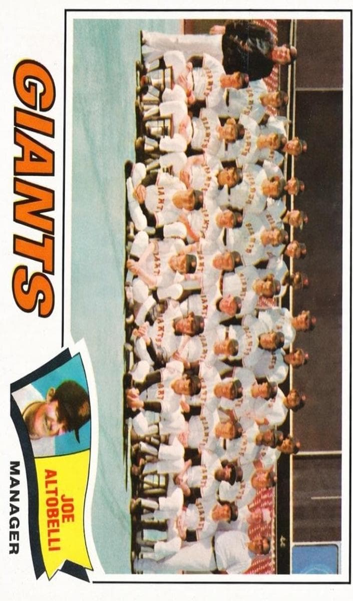 San Francisco Giants / Joe Altobelli 1977 topps Topps
