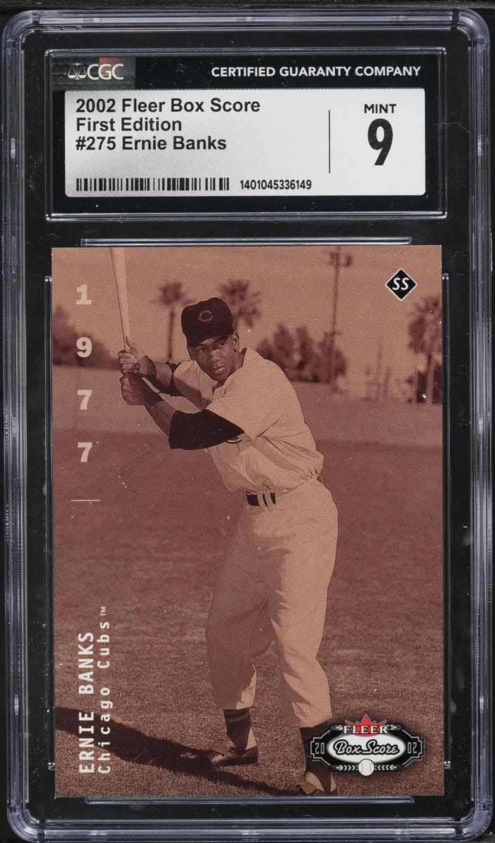 Ernie Banks 2002 fleer Fleer Box Score