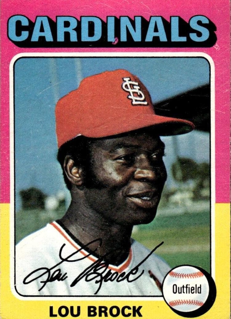 Lou Brock 1975 topps O-Pee-Chee