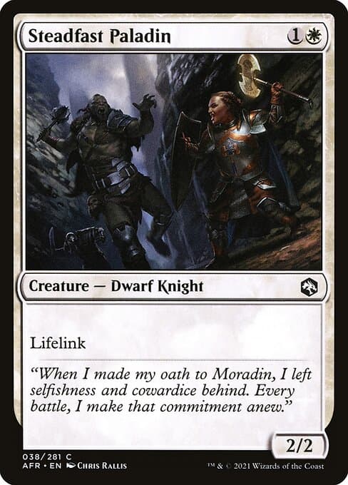 Steadfast Paladin 2021 Magic: The Gathering Adventures in the Forgotten Realms