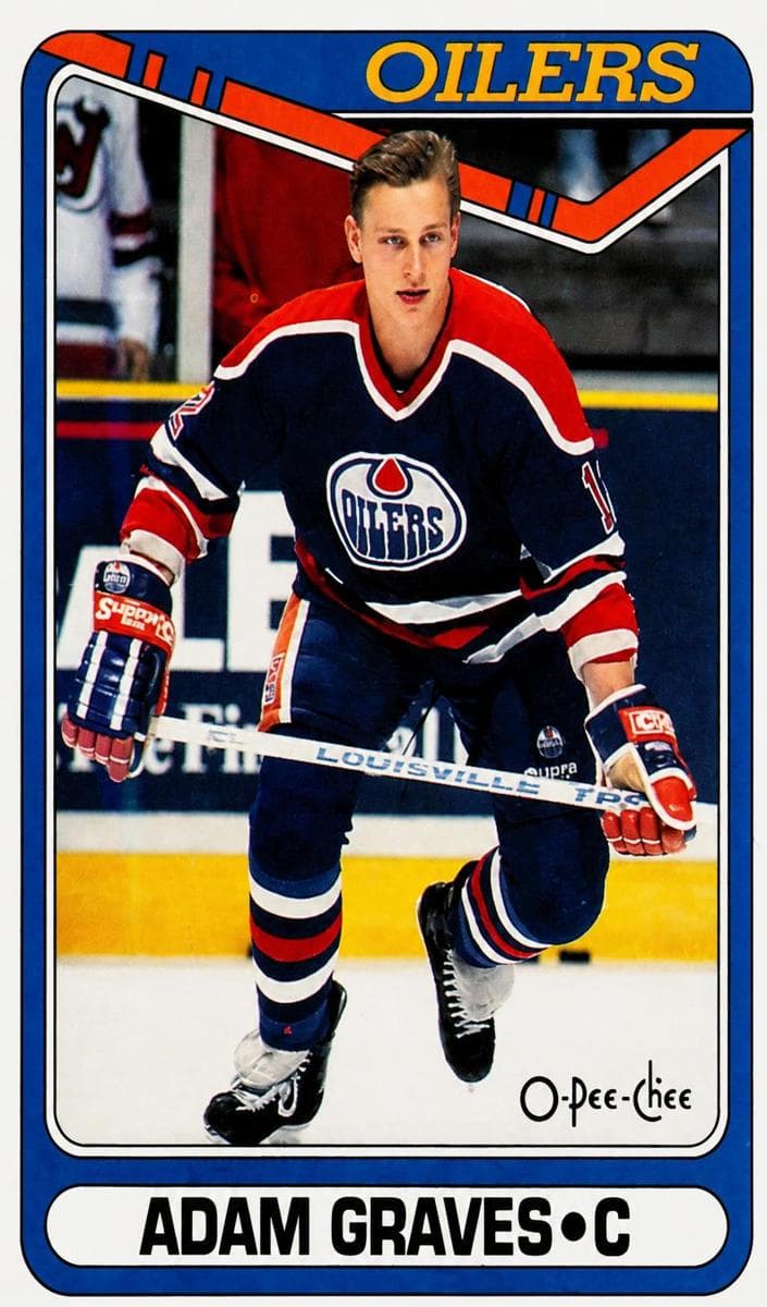 Adam Graves 1990 topps O-Pee-Chee