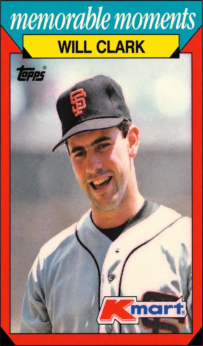 Will Clark 1988 topps Topps Kmart Memorable Moments