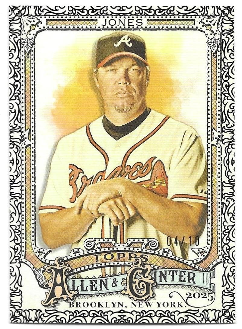 Chipper Jones 2025 topps Topps Allen & Ginter X