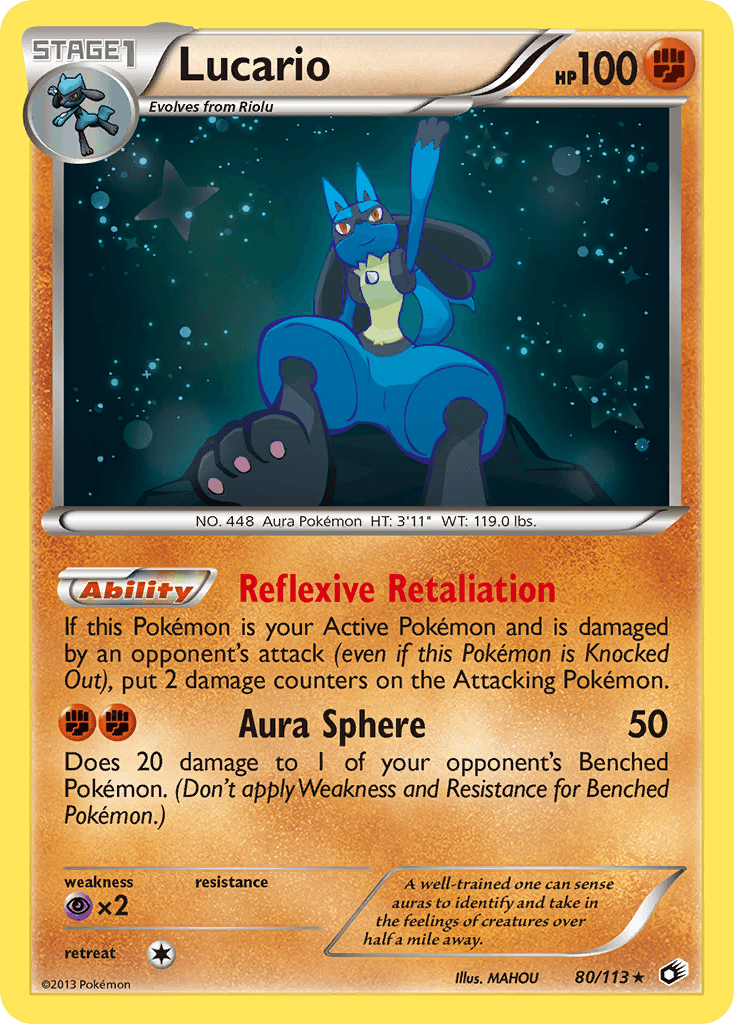 Lucario 2013 Pokemon Legendary Treasures