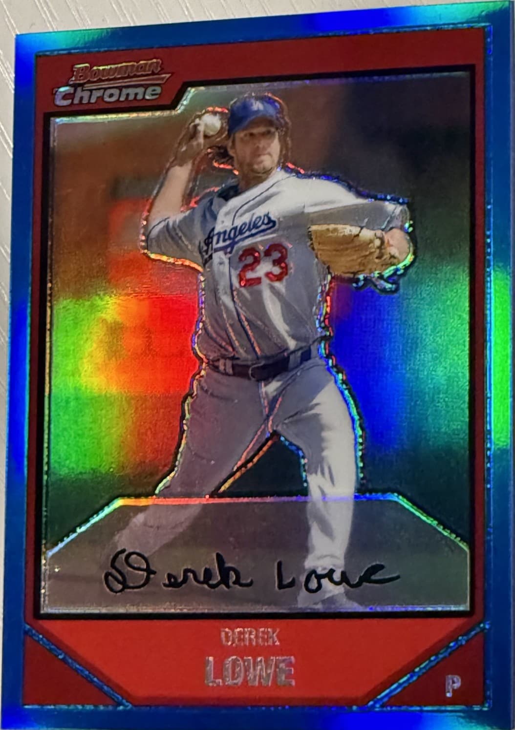 Derek Lowe Blue 2007 Bowman Chrome