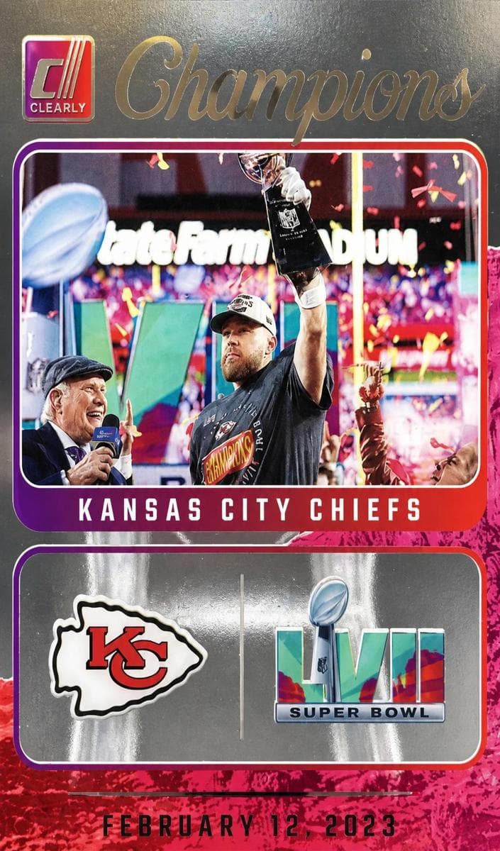 Travis Kelce 2023 panini Clearly Donruss