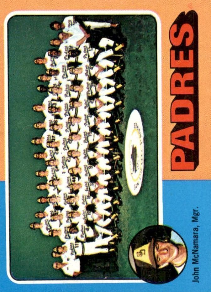 San Diego Padres / John McNamara 1975 topps Topps
